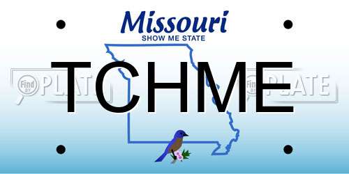 TCHME Missouri License Plate