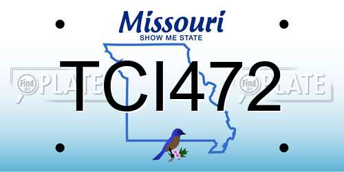 TCI472 Missouri License Plate