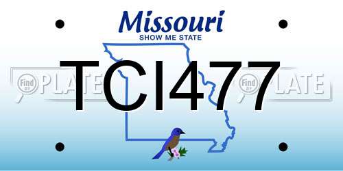 TCI477 Missouri License Plate