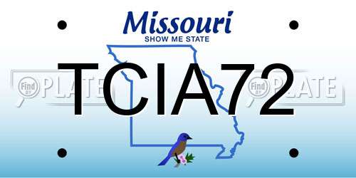 TCIA72 Missouri License Plate