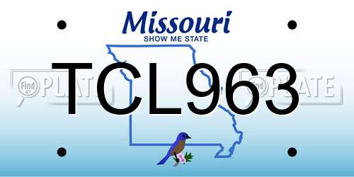 TCL963 Missouri License Plate