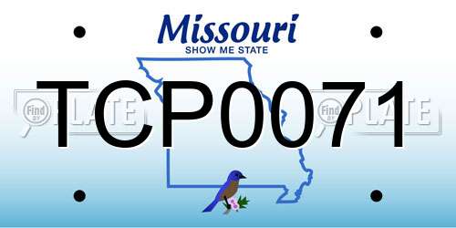 TCP0071 Missouri License Plate