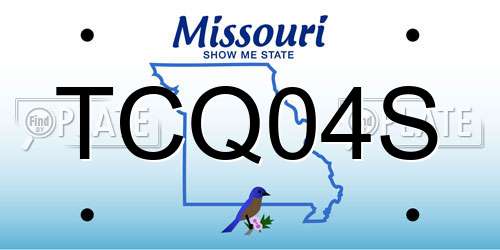 TCQ04S Missouri License Plate