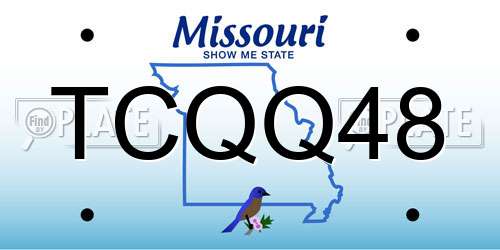 TCQQ48 Missouri License Plate