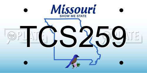TCS259 Missouri License Plate