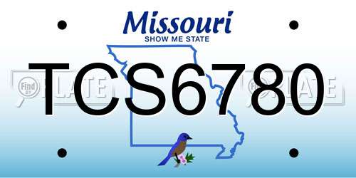 TCS6780 Missouri License Plate