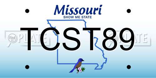 TCST89 Missouri License Plate
