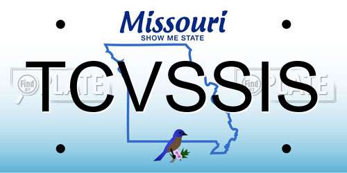 TCVSSIS Missouri License Plate