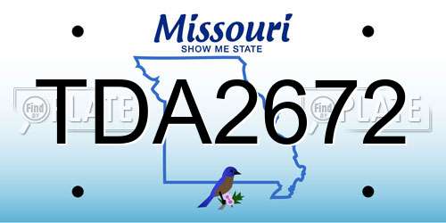 TDA2672 Missouri License Plate