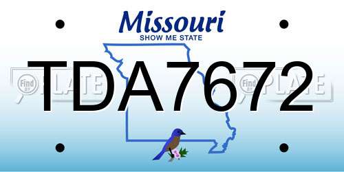 TDA7672 Missouri License Plate