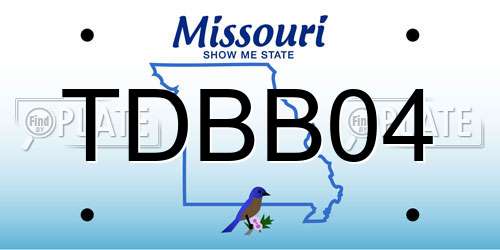 TDBB04 Missouri License Plate