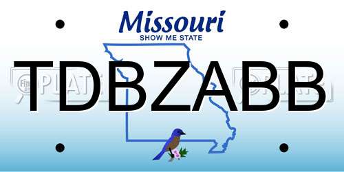 TDBZABB Missouri License Plate