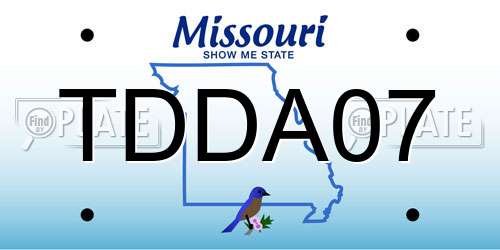 TDDA07 Missouri License Plate