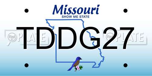 TDDG27 Missouri License Plate