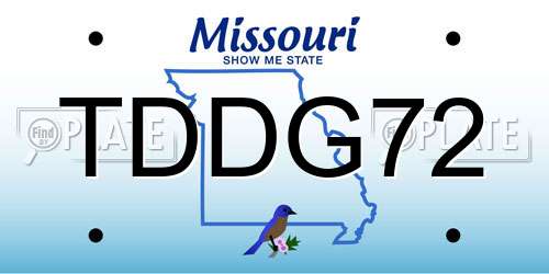 TDDG72 Missouri License Plate
