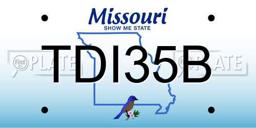 TDI35B Missouri License Plate