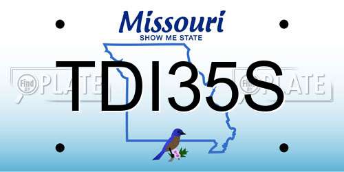 TDI35S Missouri License Plate