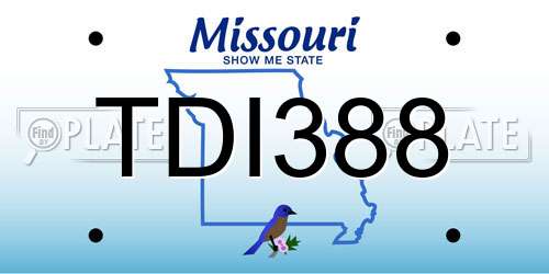 TDI388 Missouri License Plate