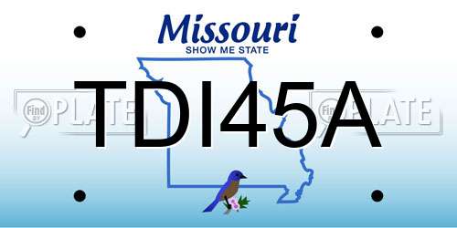 TDI45A Missouri License Plate