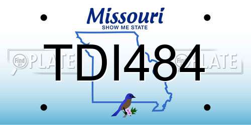 TDI484 Missouri License Plate
