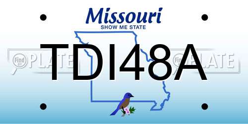 TDI48A Missouri License Plate