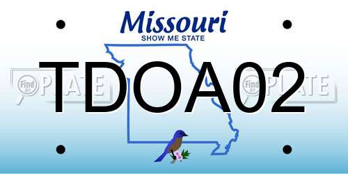 TDOA02 Missouri License Plate