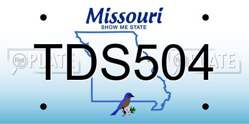 TDS504 Missouri License Plate