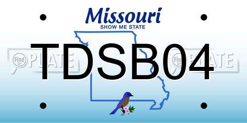 TDSB04 Missouri License Plate