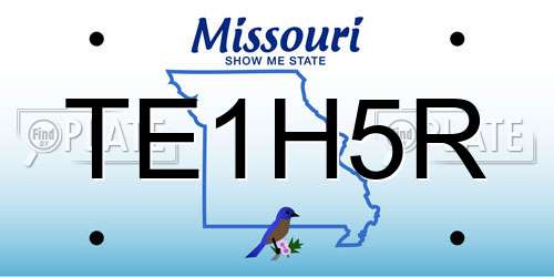 TE1H5R Missouri License Plate
