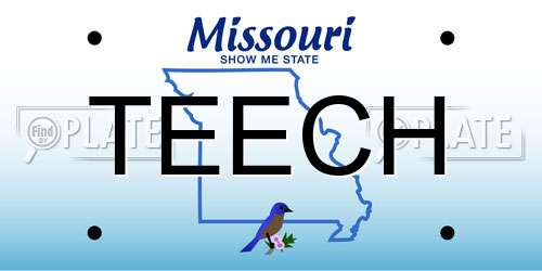 TEECH Missouri License Plate