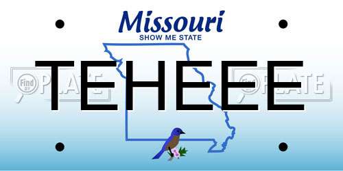 TEHEEE Missouri License Plate