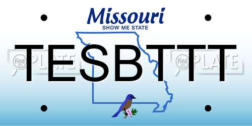 TESBTTT Missouri License Plate