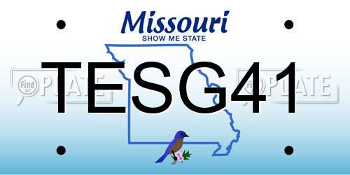 TESG41 Missouri License Plate