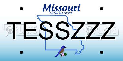 TESSZZZ Missouri License Plate