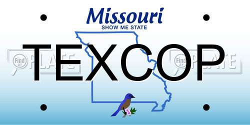 TEXCOP Missouri License Plate