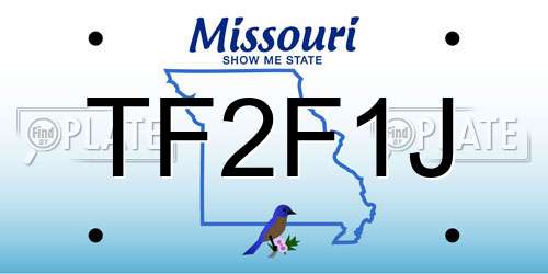 TF2F1J Missouri License Plate