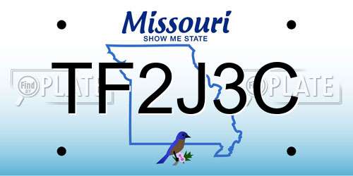 TF2J3C Missouri License Plate