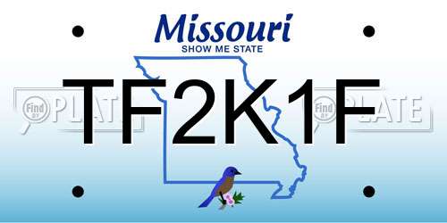 TF2K1F Missouri License Plate