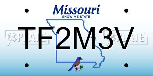 TF2M3V Missouri License Plate