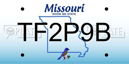TF2P9B Missouri License Plate