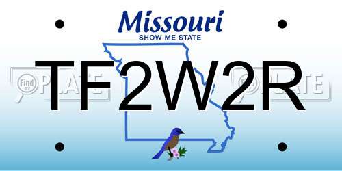 TF2W2R Missouri License Plate