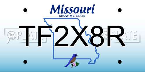 TF2X8R Missouri License Plate