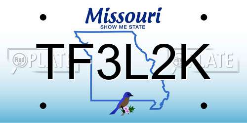 TF3L2K Missouri License Plate