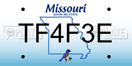 TF4F3E Missouri License Plate