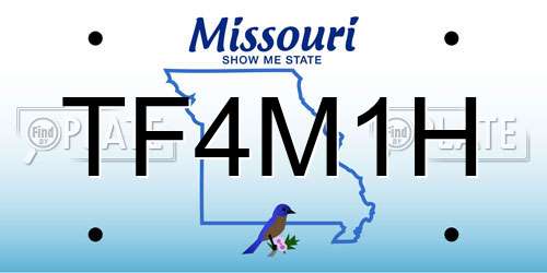 TF4M1H Missouri License Plate