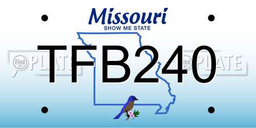 TFB240 Missouri License Plate