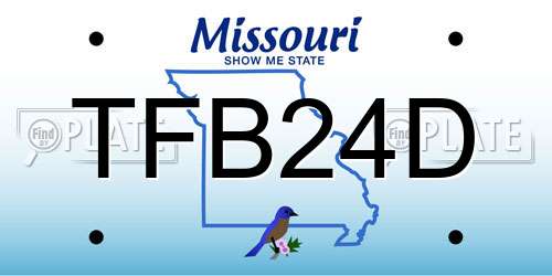 TFB24D Missouri License Plate