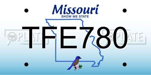 TFE780 Missouri License Plate