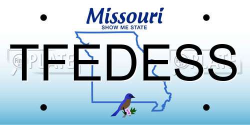 TFEDESS Missouri License Plate