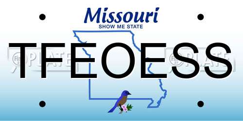 TFEOESS Missouri License Plate